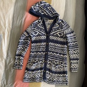Lucky Brand fair isle button down sweater cardigan size S